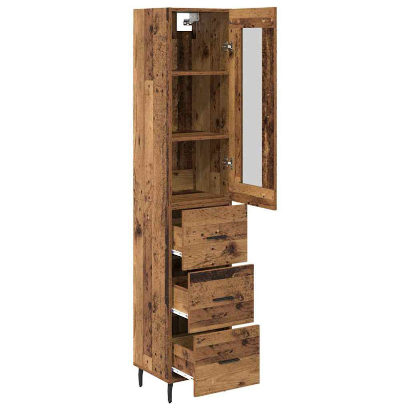 34.5cm Sideboard, Old Wood