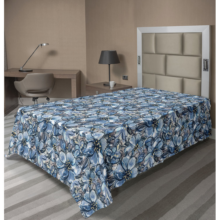 Ambesonne, drap plat floral pivoines, art botanique printanier