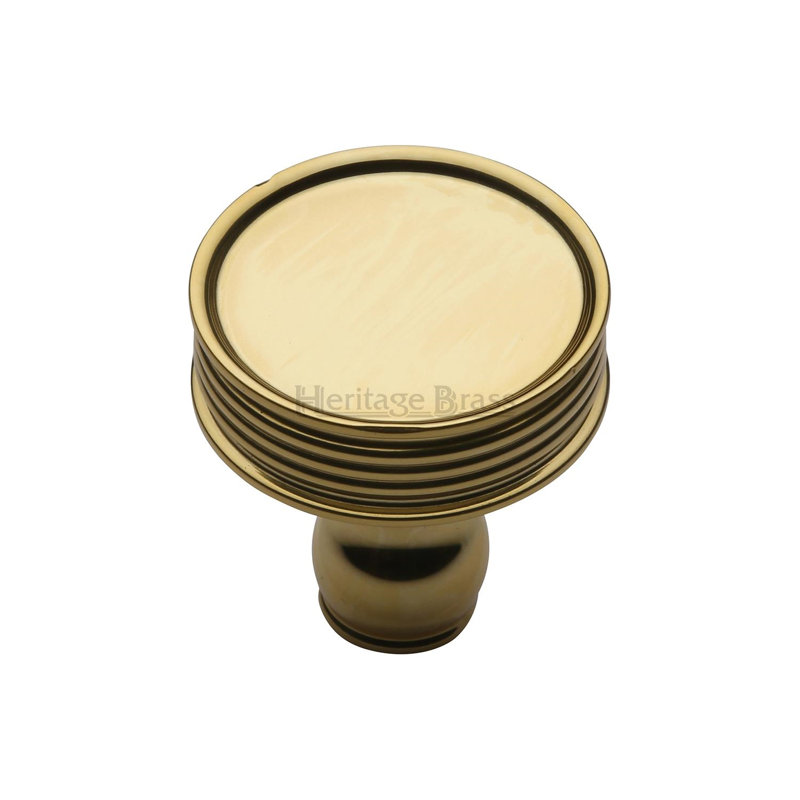 Heritage Brass Heritage Cabinet Knob Hand Beaten Design, Polished Brass, 3.2cm H x 3.2cm W x 3.2cm D