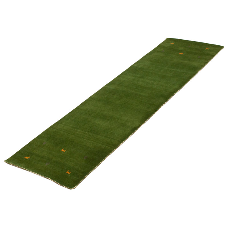 Kashkuli Gabbeh Green Rug 2'8" x 9'9"