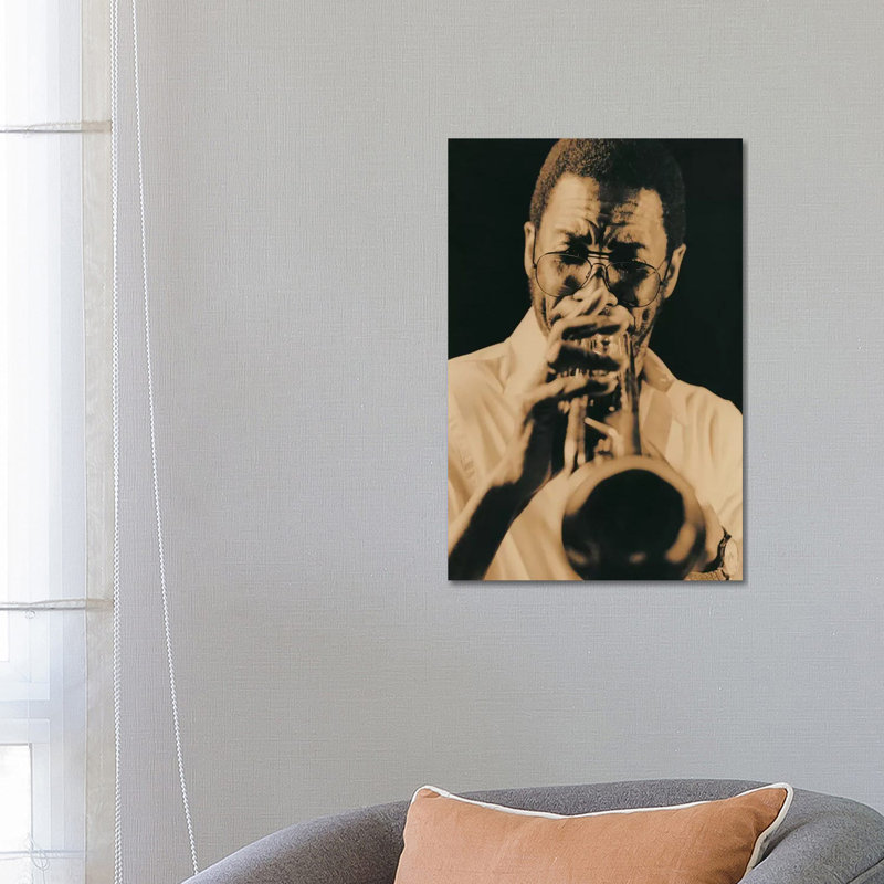 Jazz Trumpet Player Vintage by Unknown Artist - Wrapped Canvas Print, 66.04 cm H x 45.72 cm W x 3.175 cm D