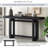 Contemporary Console Table With Wood Top-655225358