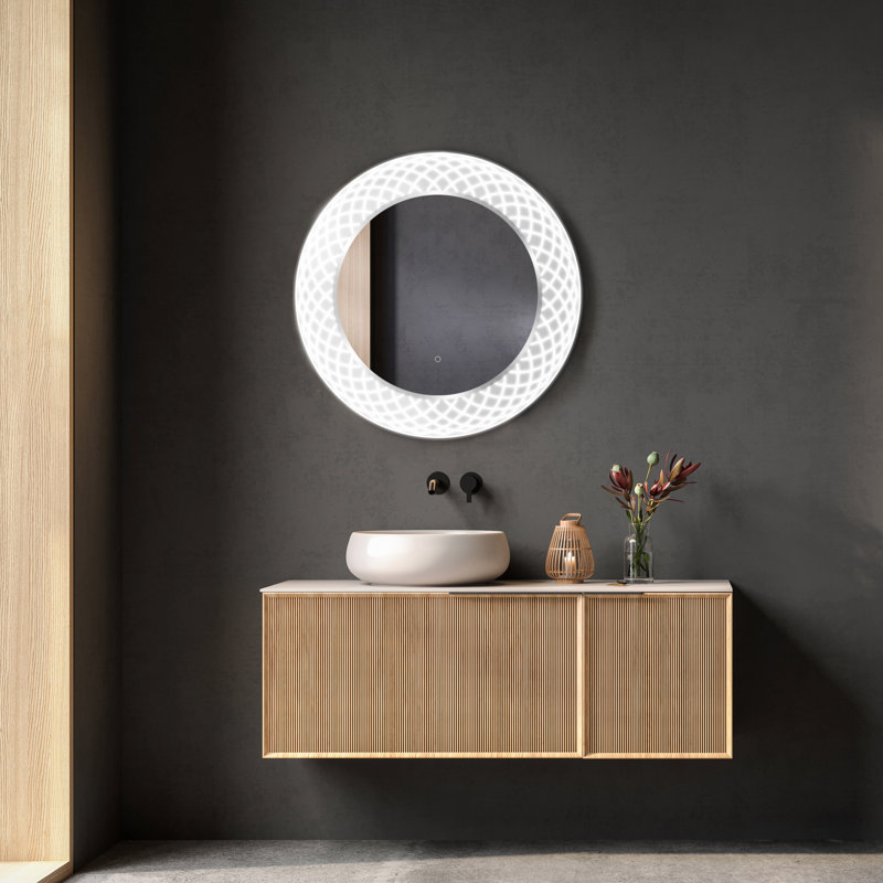Iseabal Glass Round Mirror