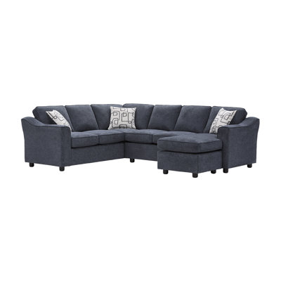 2-Piece Upholstered Sectional With Chaise And Ottoman - Tundra Twilight