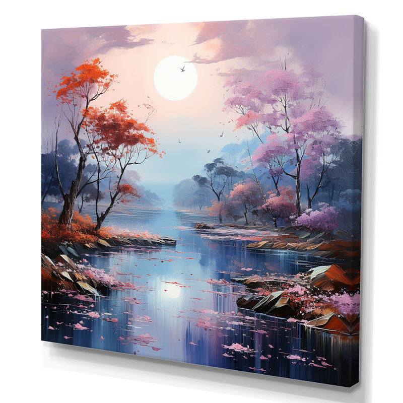 «Mystical Lakes Charm», impression sur toile, H 16 po x l 16 po x P 1 po, Toile tendue