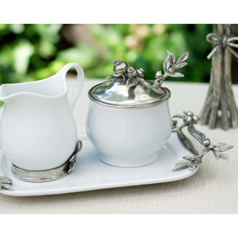 Farmer's Market Stoneware Sugar And Creamer Set