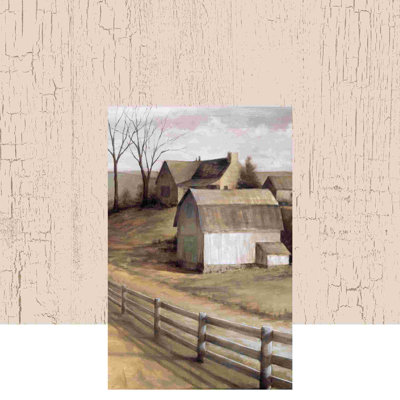 Ferme, peinture sur toile tendue