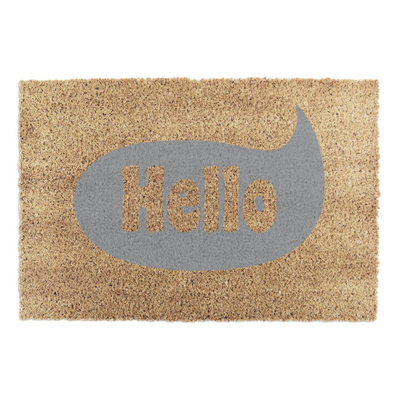 Beaudry Kitchen Mat, Grey/Orange