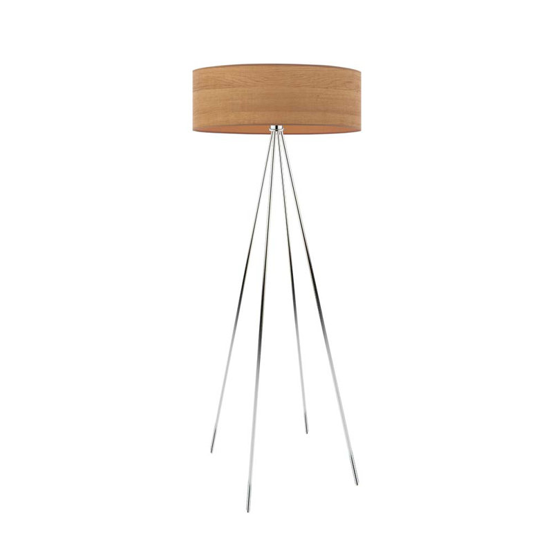 Broderick 157cm Novelty Floor Lamp, Tan, Chrome