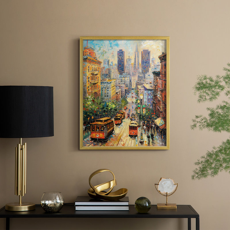 LANDSCAPES Series CECLV, reproduction encadrée - bois massif, H 21 po x l 17 po, Doré