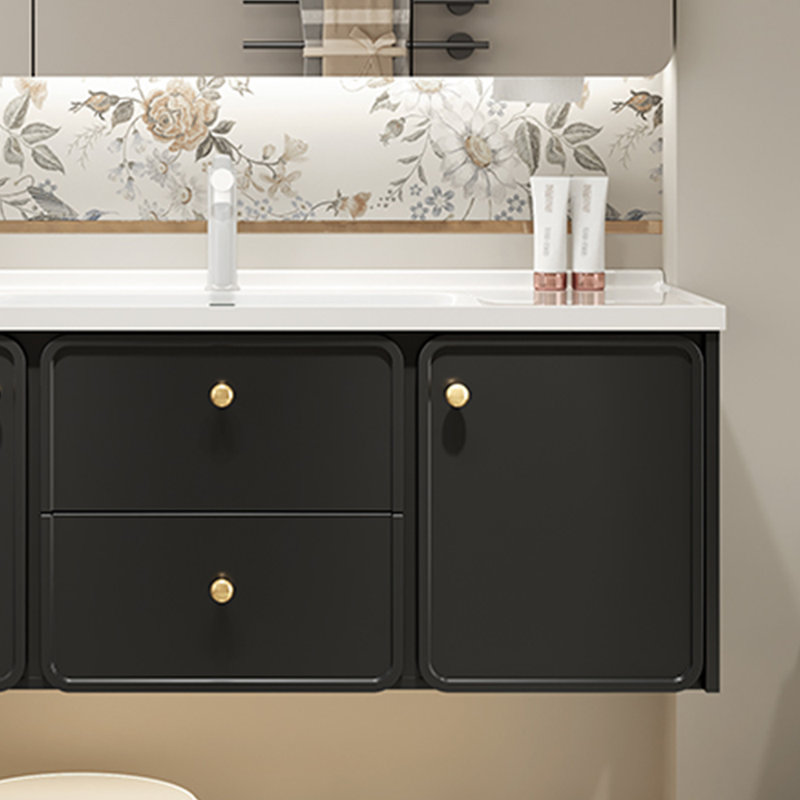Armoire de salle de bain moderne et simple, Noir
