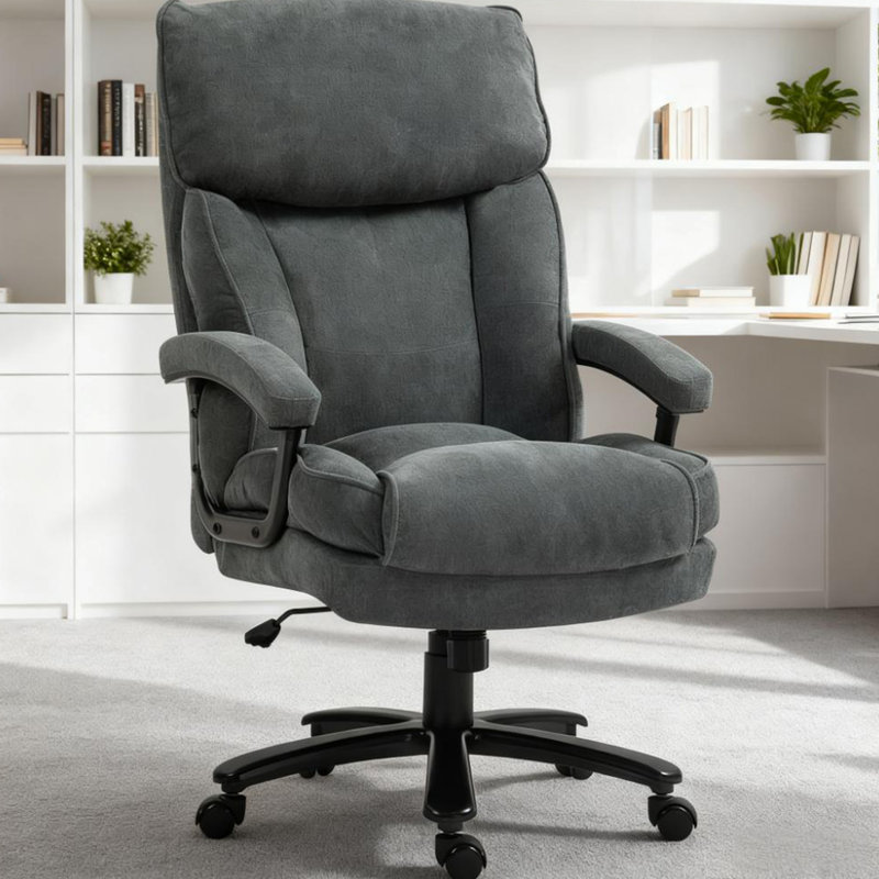 Chaise de bureau avec rembourrage moelleux et pivotant pour une journée de travail et de détente