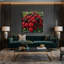 «Fruit Yangmei», art mural sur toile noire-120509068