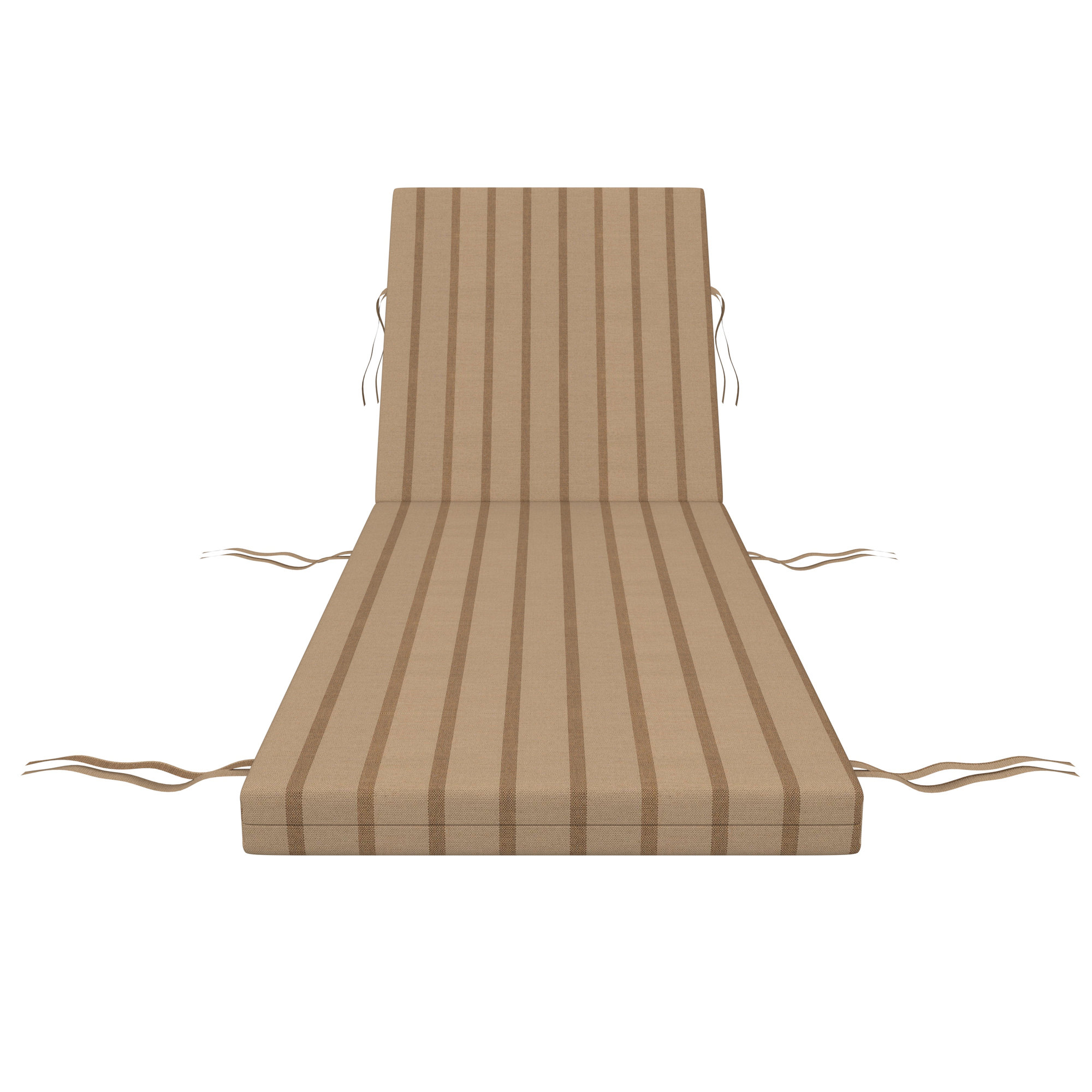 Lani Sunbrella Outdoor Chaise Lounge Cushion, Unwind Driftwood, 25" W x 50" D