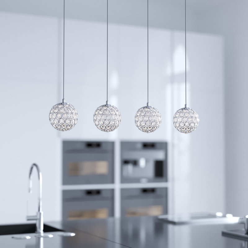 Luminaire suspendu sphère 3 lumières Tietjen, Cuivre, 4