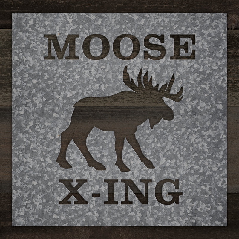 Moose X-Ing - Wrapped Canvas Print, 91cm H x 91cm W x 3.8cm D