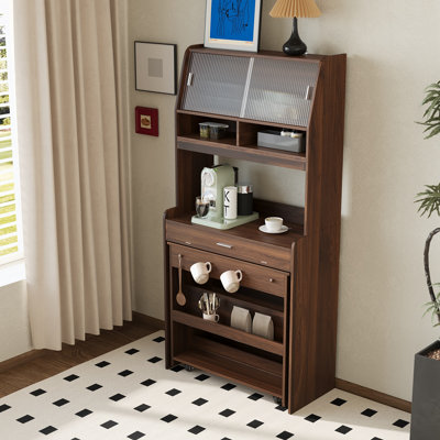 Armoire de cuisine avec huche et table de salle à manger pliable