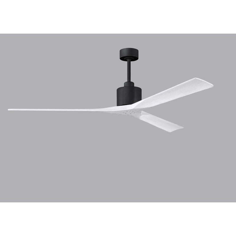 Nan XL 72" Ceiling Fan In Matte White And Matte Black Blades, Matte White, Matte Black