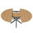 Extendable Round Dining Table For 2-6 Person, 43 To 58 Inch Oak Finish Expandable Table With Carbon Steel Base, Modern Space Saving Dining Room Furniture-1037817763