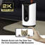 2K Video Camera Pet Treater, 2-Way Audio, Night Vision, 5 Ghz & 2.4 Ghz Dual Band Wi-Fi, Motion Tracking