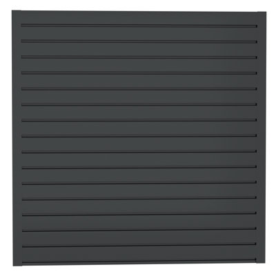 4'h X 4'w Pvc Slatwall Panels Garage Wall Storage System, Graphite Slat Wall Paneling Garage Organizers