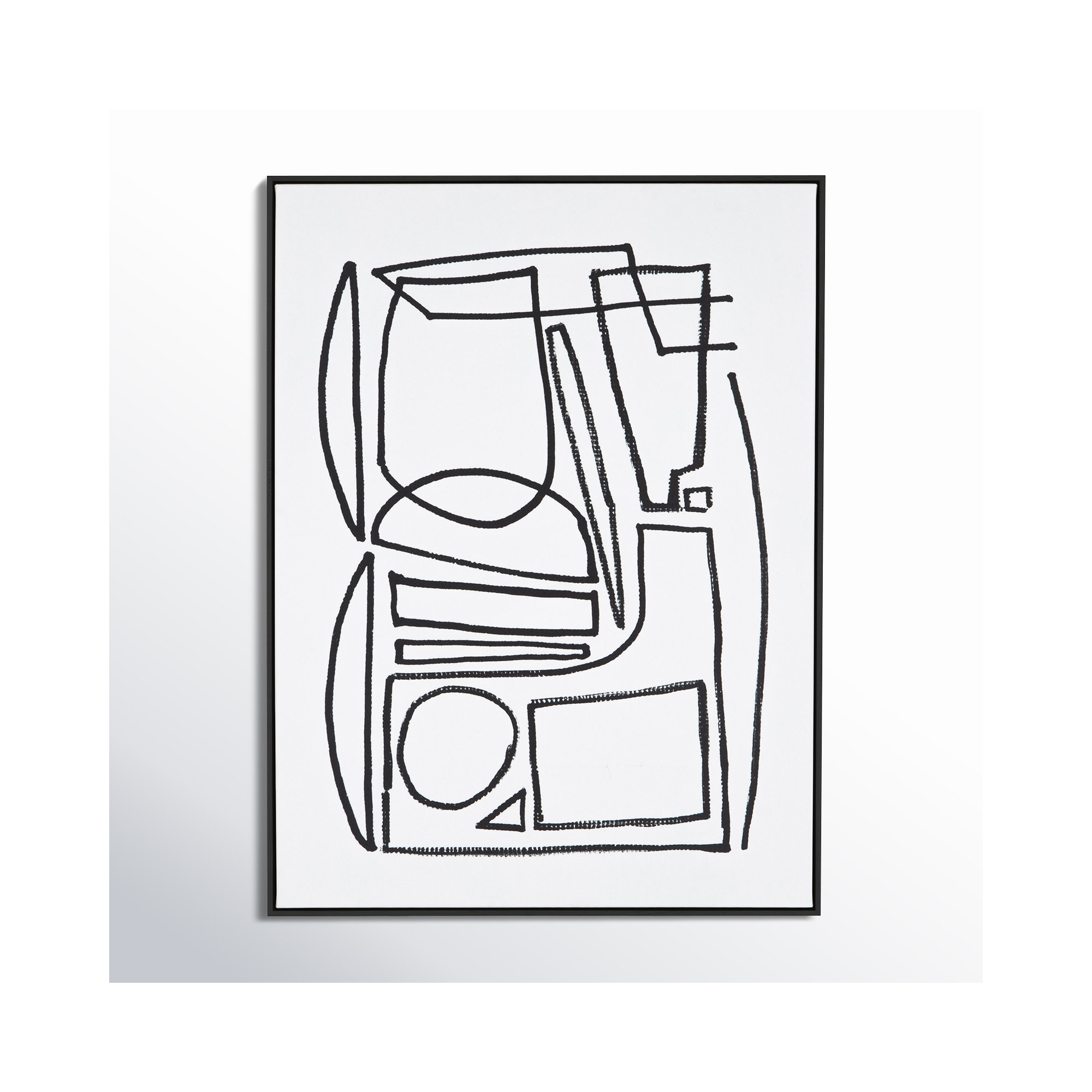Stark 1 by Dan Hobday, Black Floater Framed, 48" H x 36" W x 2" D