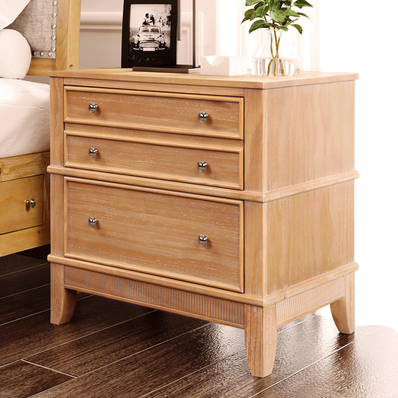 Armoire de chambre à coucher 3 - Bois massif, table de rangement élégante pour et espaces de vie, Naturel