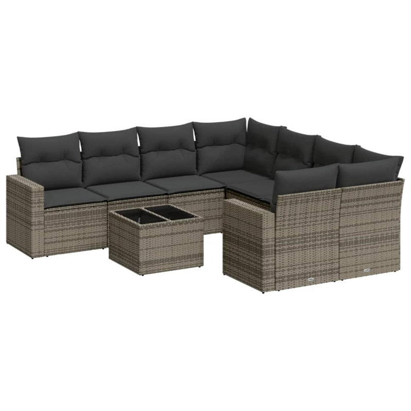 Ensemble de canapé de jardin Vidaxl gris