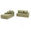 Canapé-lit modulaire en L en similicuir avec méridienne d'angle, canapé convertible sans assemblage requis-32799774