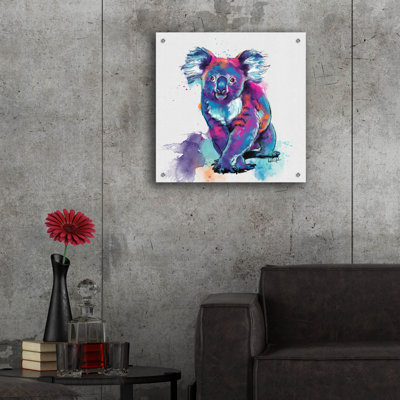 Art mural en verre Millwood Pines «Rainbow Koala» par Dawg Painter