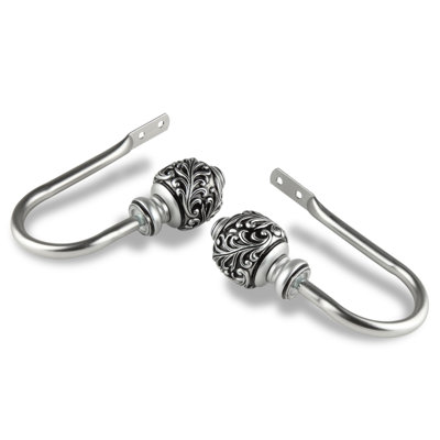 Ediline Steel Rod/Resin Finials Curtain Holdback