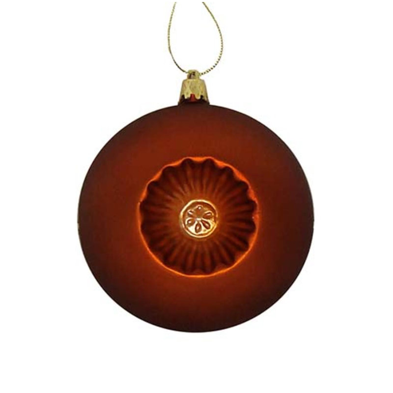 Boule de Noël mat incassable, Orange brûlé