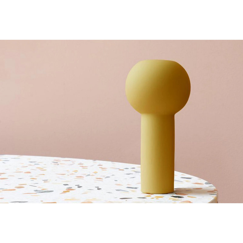 Creath Ceramic Table Vase, Mustard, 13cm H x 27cm W x 13cm D