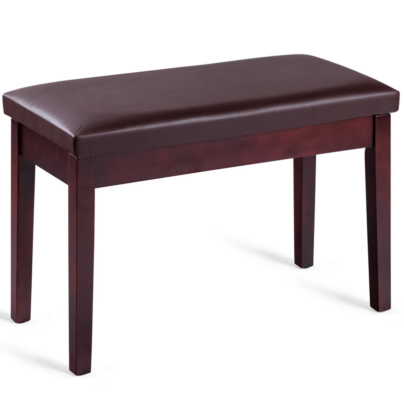 Bannister Faux Leather Upholstered Storage Bench, Brown