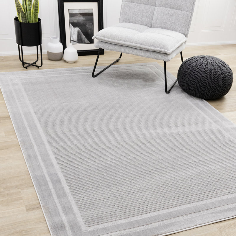 Tapis intérieur / extérieur ton sur ton / gris uni de 5 pi x 8 pi (5 pi 3 po x 7 pi 7 po) Branch Branch
