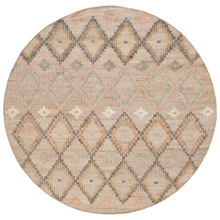 Heyman Hand Loomed Jute, Cotton Geometric Rug
