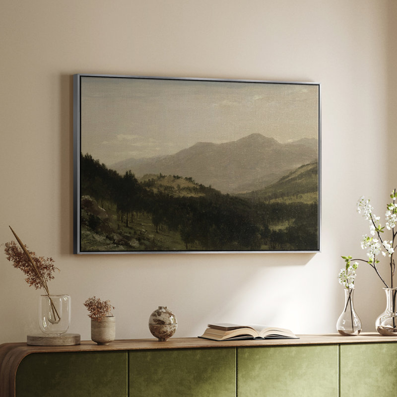 Paysage rétro - DLXV, H 25 po x l 37 po x P 1,5 po, Toile tendue