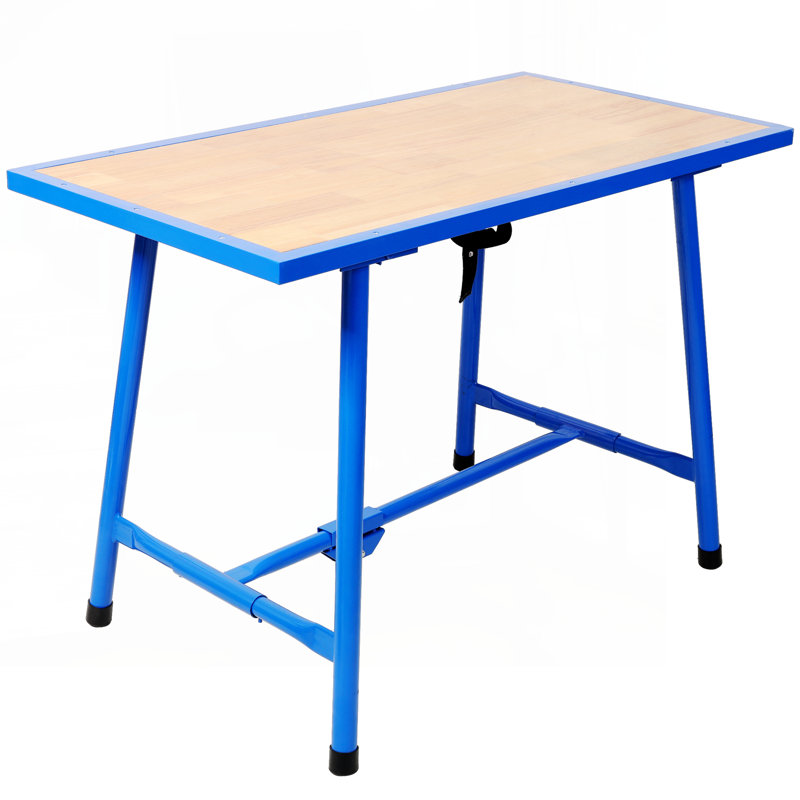 Foldable Work Bench,Workshop Tool Bench,Packing Table Mounting Table Assembly Table,660Lbs Load Capacity,for Workshop, Garage,Blue