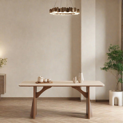 Table de salle à manger rectangulaire rétro et simple
