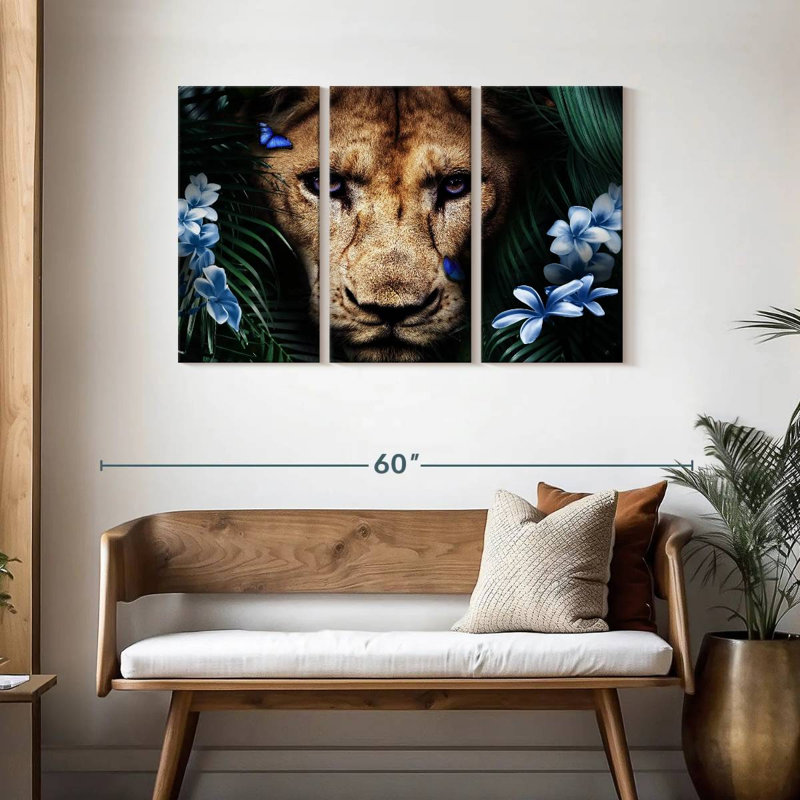 Lionne tropicale Brampt, H 28 po x l 45 po