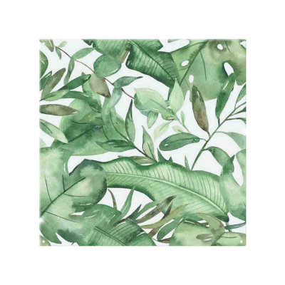 Watercolour Tropical Leaves Splash Back