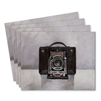 Old Camera Polyester Eiver Set of 4 | Home Decor Accessory