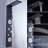 5-way Diverter Shower Tower Panel System with LED Rainfall Waterfall Shower Head, in Brushed Black-68169799
