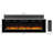 Puraflame Alice 68" Recessed Electric Fireplace, Flush Mounted for 2 X 6 Stud, Log Set & Crystal, 1500W Heater, Black-2068115890