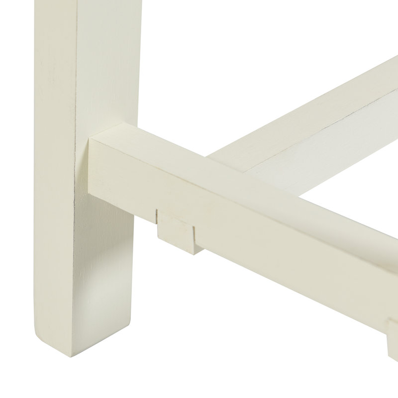 Mabel Slatted Utility Bench - Soft White, Soft White
