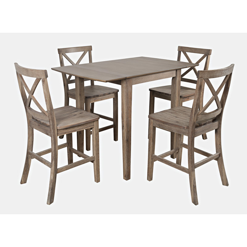 Salita 4 - Person Four Leg Dining Set, Brown