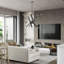 Grand lustre 10 lumières en chrome noir-1293967949