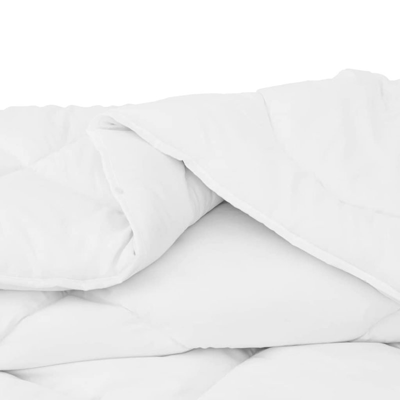 Duvet Set With Pillow 3 Pcs White Microfiber, 200 x 200 cm
