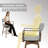 Mid-Century Modern Swivel Counter Stool With Solid Wood Frame-1294302799