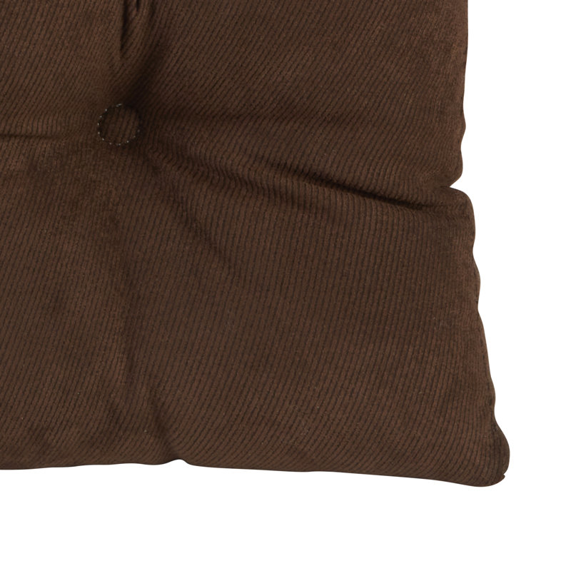 Coussins de siège larges antidérapants 17 po x 17 po, Brun chocolat, 3" H x 15" W x 15" L